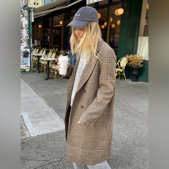 OAK + FORT Jackets & Blazers - OAK + FORT plaid coat